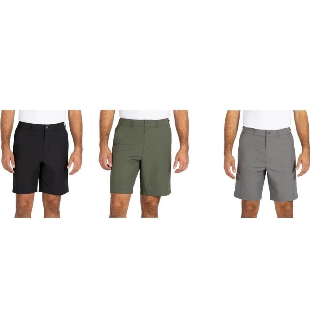 Gerry Men's Tech Shorts 9" Inseam Stretch UPF 30+ Zip Pockets Outdoor Gym NWT
